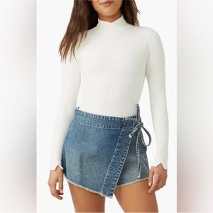 Free People XYZ Mock Neck Bodysuit